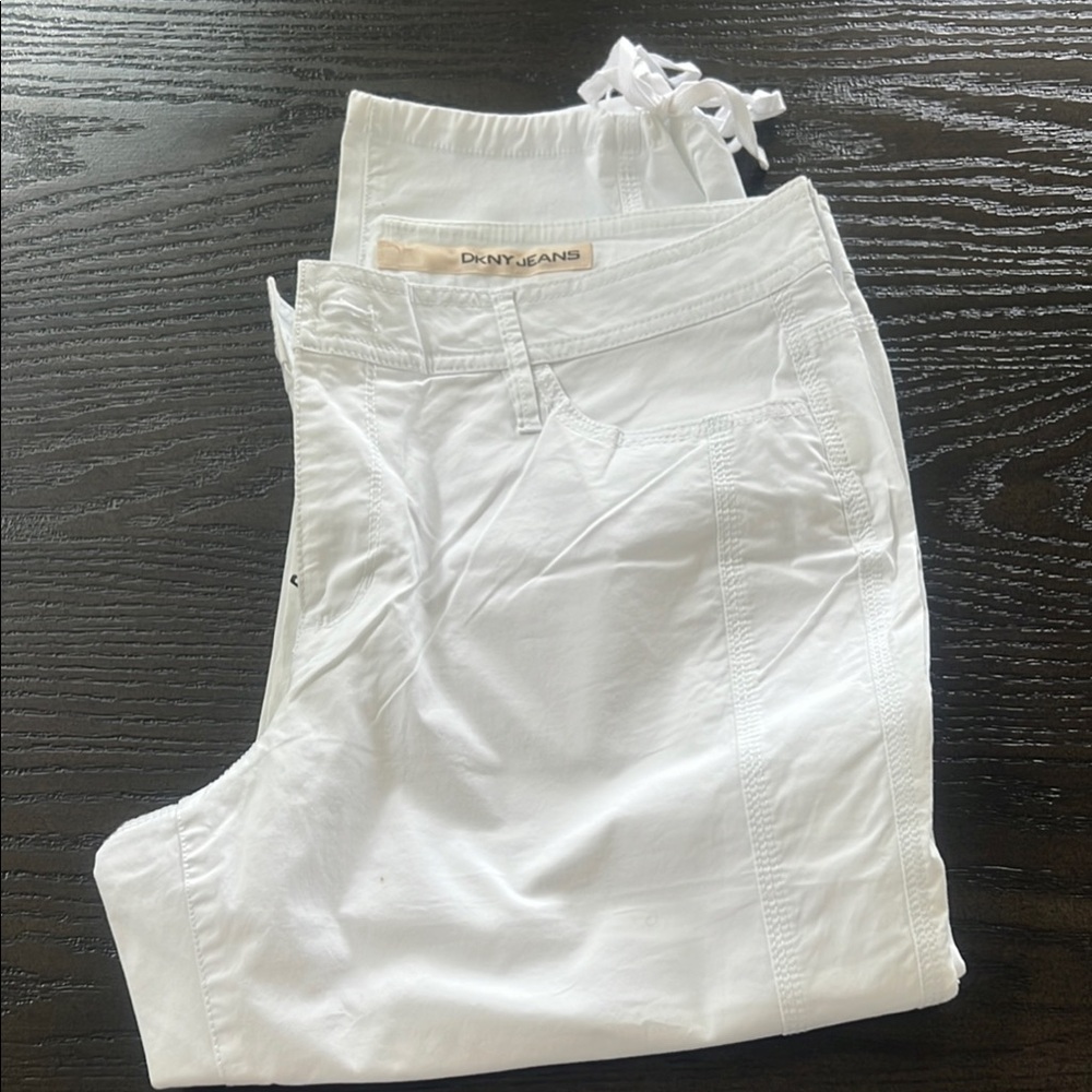 DKNY Crisp White Casual Pants
